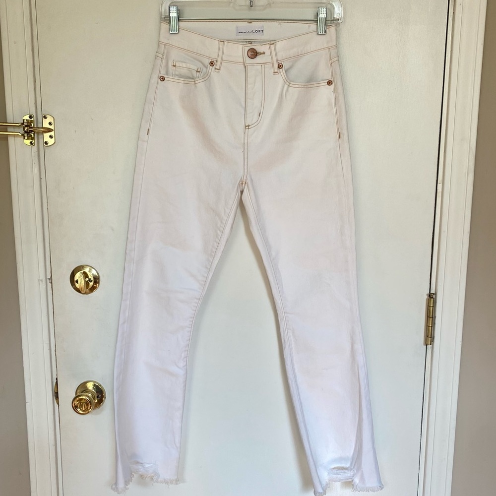 LOFT Mid-Rise Straight Leg Jeans